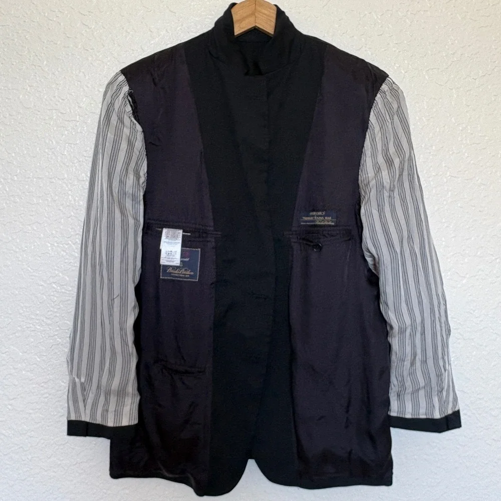 Brooks Brothers 1818 Fitzgerald Navy Blue Wool Blazer‎ Sport Coat Italy 42S